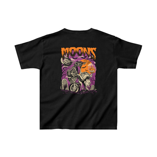 MOONSMC® FXR Headless Horsemen Graveyard WheelieKids Heavy Cotton Tee Purple