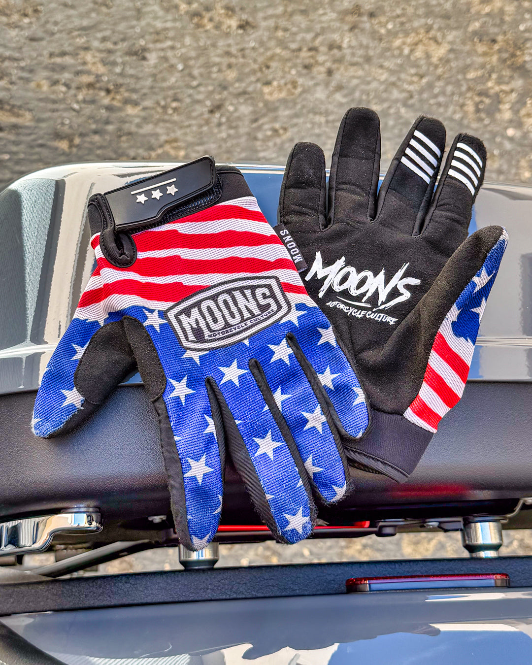 MOONSMC® MURICA - Red White & Blue Riding Gloves