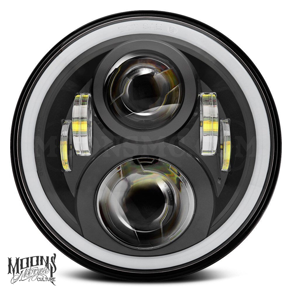 7" MOONSMC® HALO Series Moonmaker LED Headlight, Lighting, MOONS, MOONSMC® // Moons Motorcycle Culture