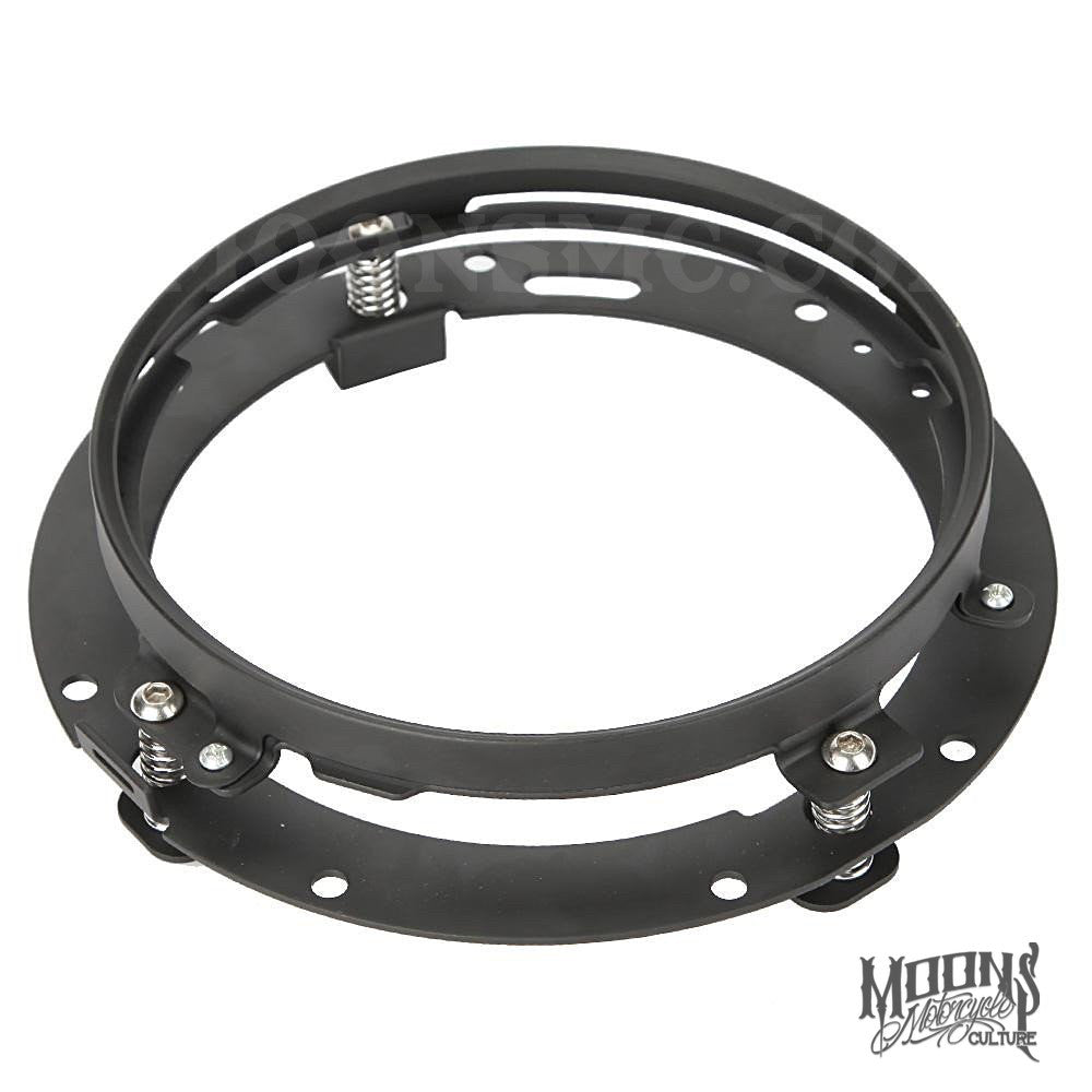 7" MOONSMC® Moonmaker Headlight Trim Ring Bracket, Lighting, MOONS, MOONSMC® // Moons Motorcycle Culture