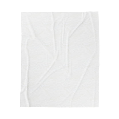 Plain white reverse side of the MOONSMC OG Logo plush blanket.