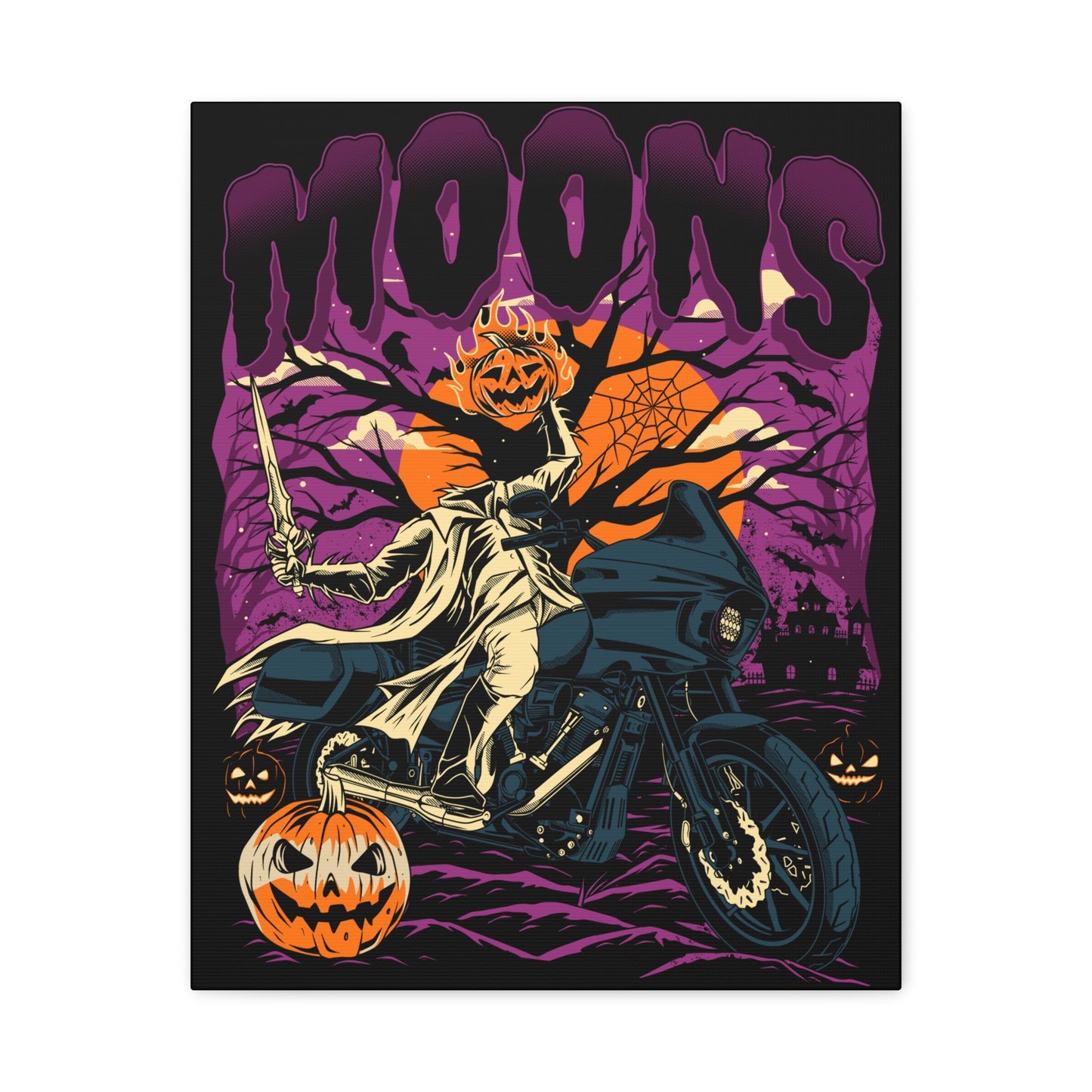 MOONSMC® 2024 Halloween Edition - FXLRST Headless Horsemen Graveyard Purple Canvas Wrap