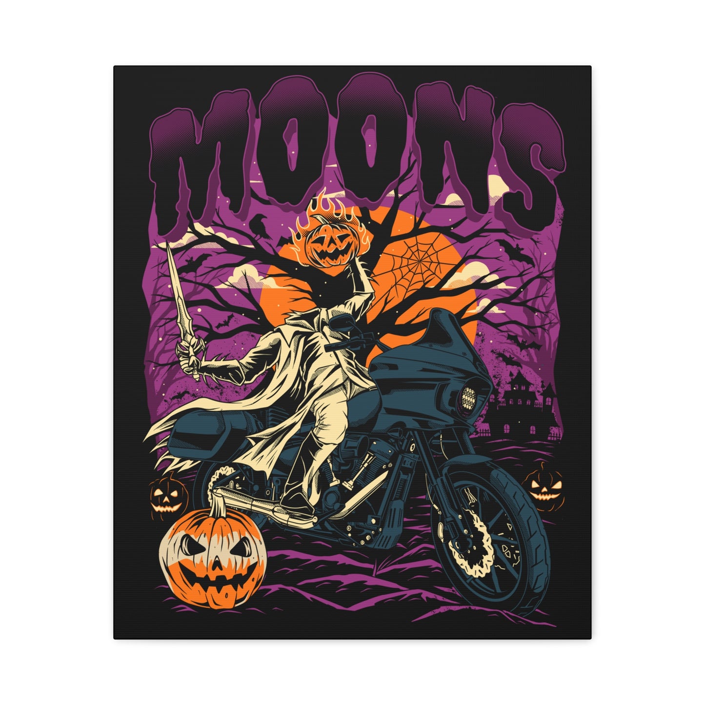 MOONSMC® 2024 Halloween Edition - FXLRST Headless Horsemen Graveyard Purple Canvas Wrap