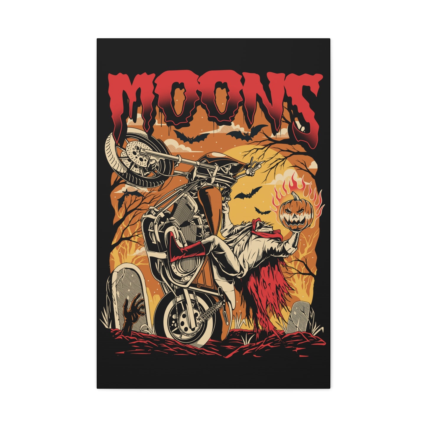MOONSMC® FXR Headless Horsemen Graveyard Wheelie キャンバス ラップ レッド