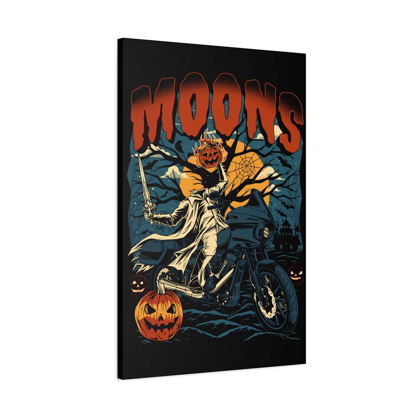 MOONSMC® 2024 Halloween Edition - FXLRST Headless Horsemen Graveyard Indigo Canvas Wrap