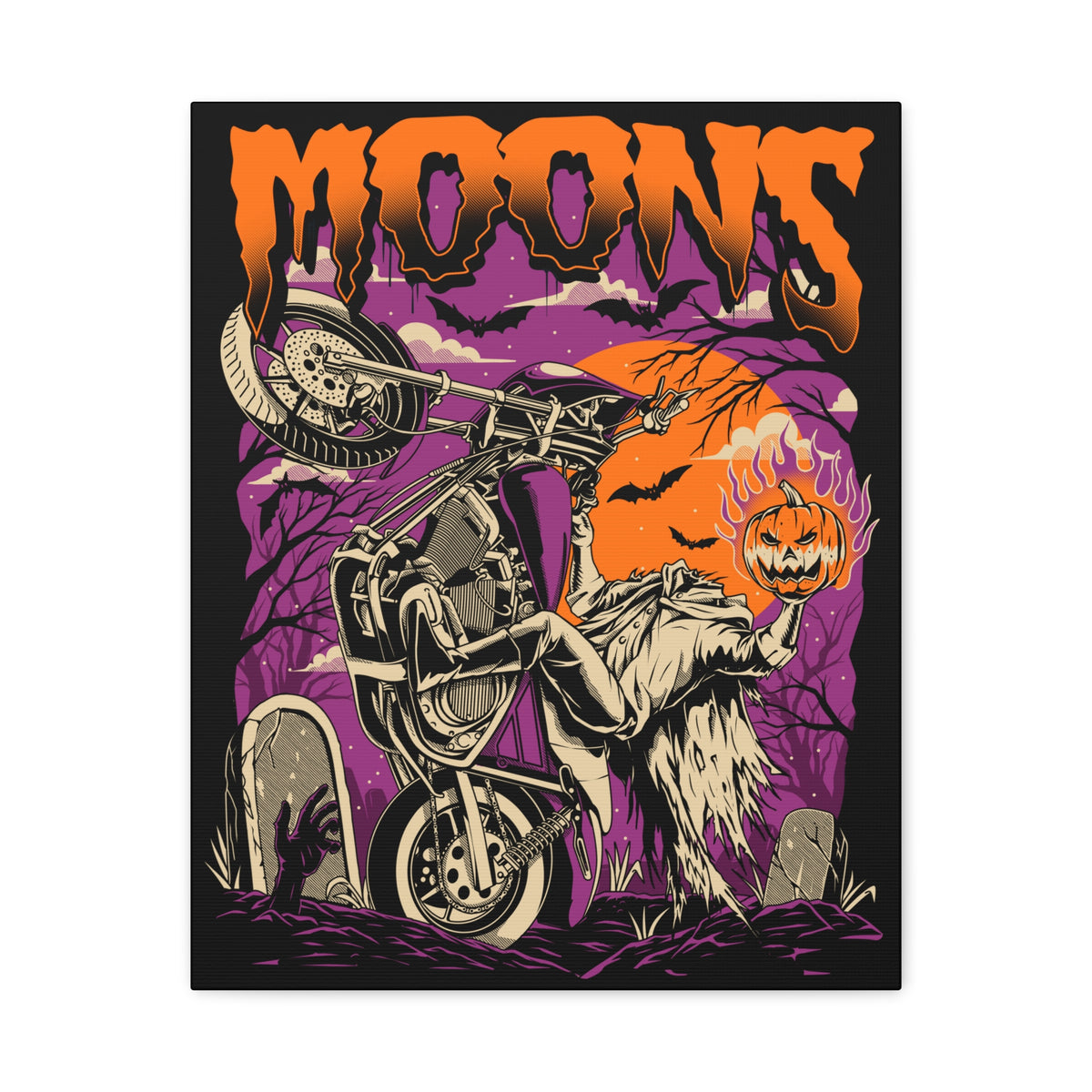 MOONSMC® FXR Headless Horsemen Graveyard Wheelie キャンバス ラップ パープル