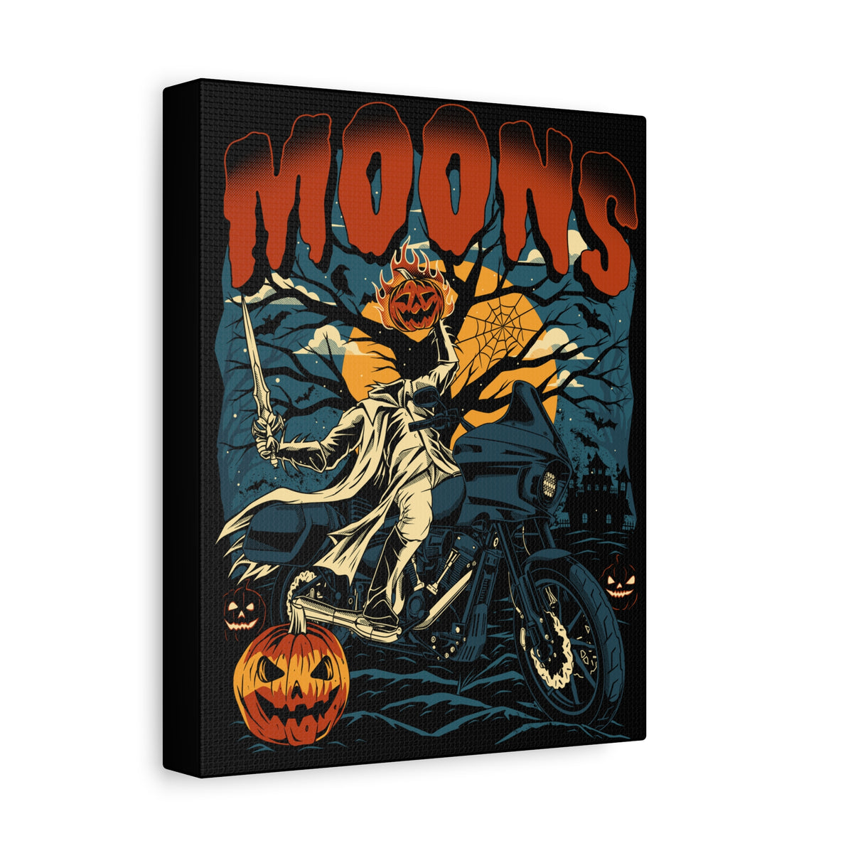 MOONSMC® 2024 Halloween Edition FXLRST Headless Horsemen Graveyard Indigo Canvas Wrap