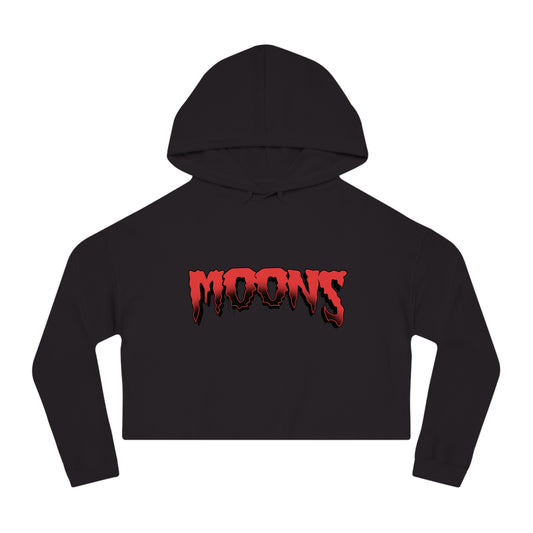 MOONSMC® Limited Edition Halloween Logo - Red Women’s Cropped Hooded Sweatshirt