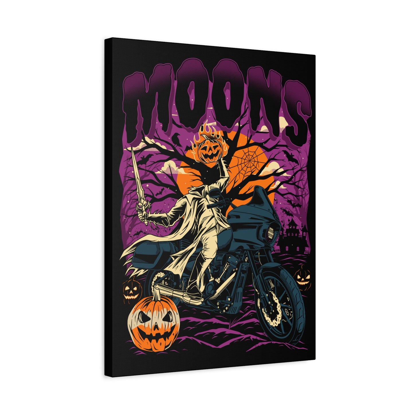 MOONSMC® 2024 Halloween Edition - FXLRST Headless Horsemen Graveyard Purple Canvas Wrap