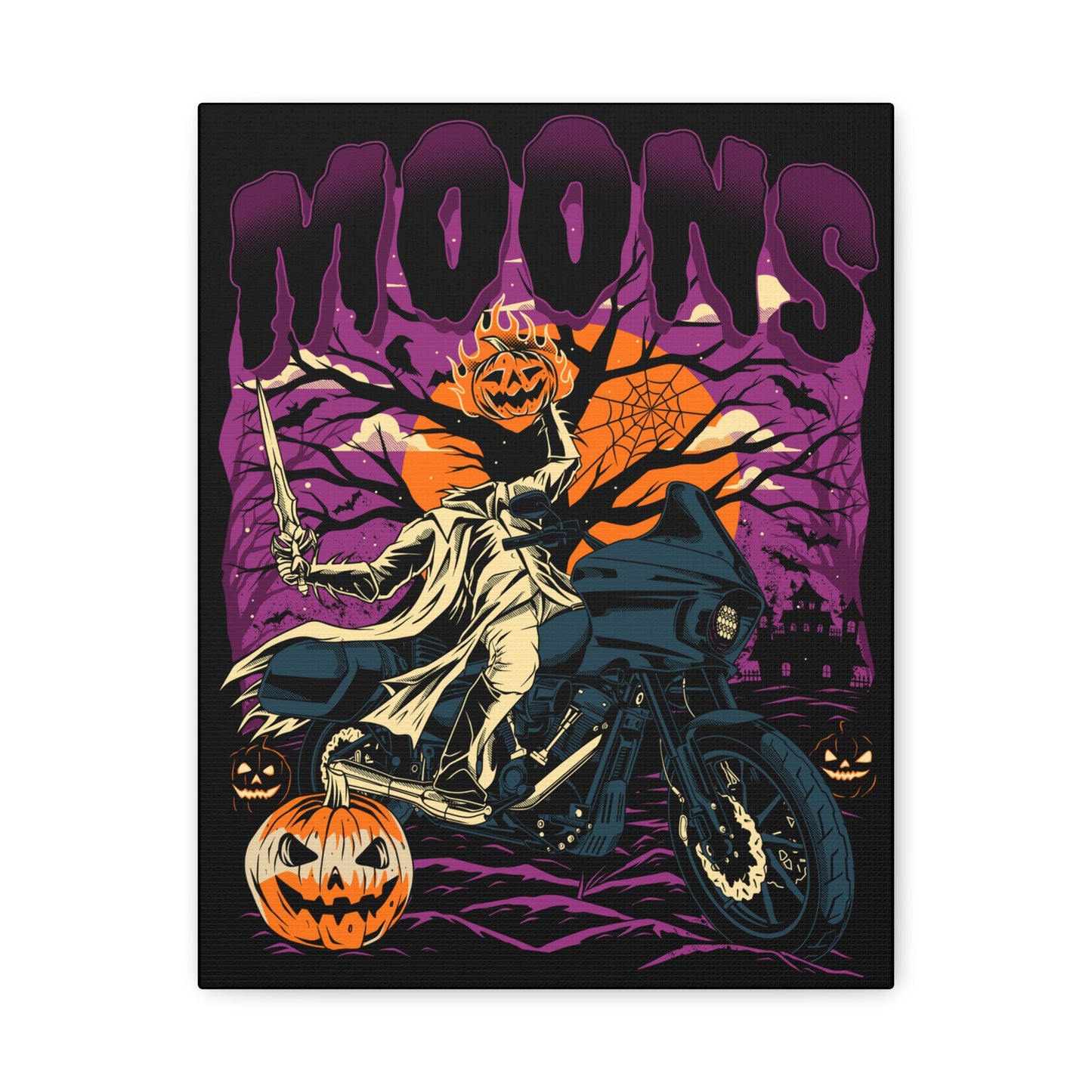 MOONSMC® 2024 Halloween Edition - FXLRST Headless Horsemen Graveyard Purple Canvas Wrap