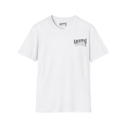MOONSMC OG Logo Heavy Cotton T-shirt: front view in white with a small chest logo.