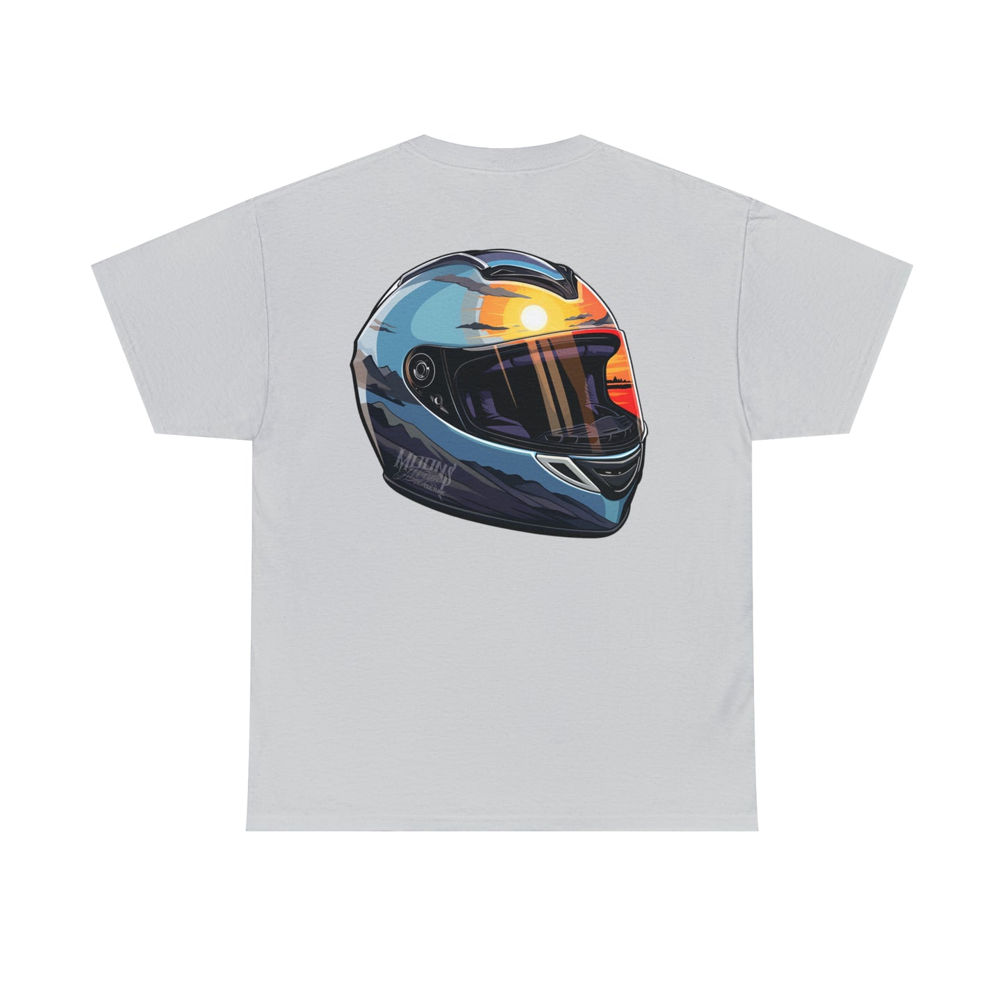 MOONSMC® Sunset Helmet Heavy Cotton T-Shirt