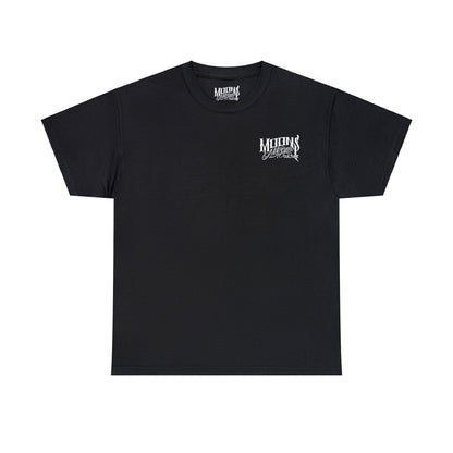 MOONSMC "Red Rider" FXR Heavy Cotton T-shirt: front view in black with a small chest logo.
