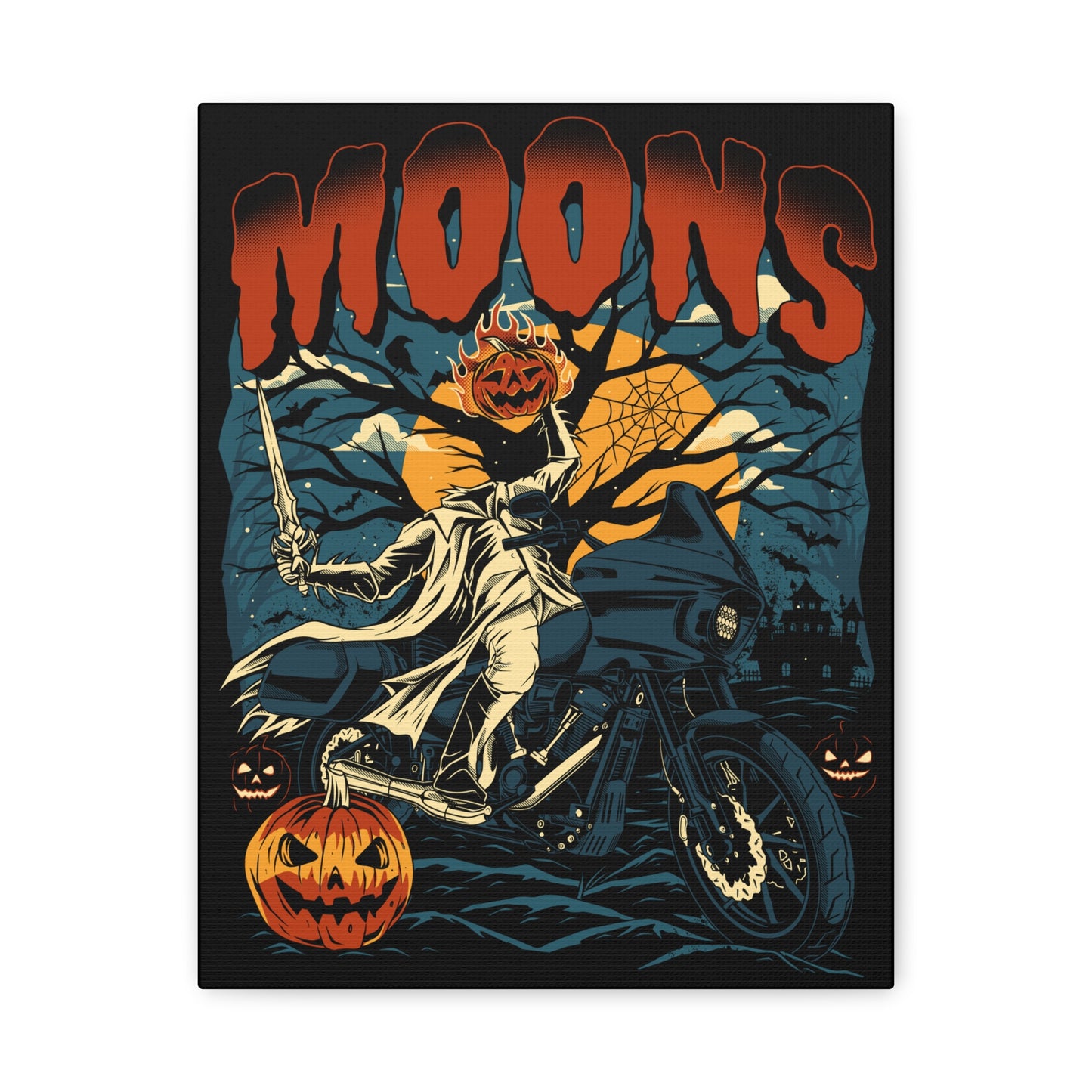 MOONSMC® 2024 Halloween Edition - FXLRST Headless Horsemen Graveyard Indigo Canvas Wrap