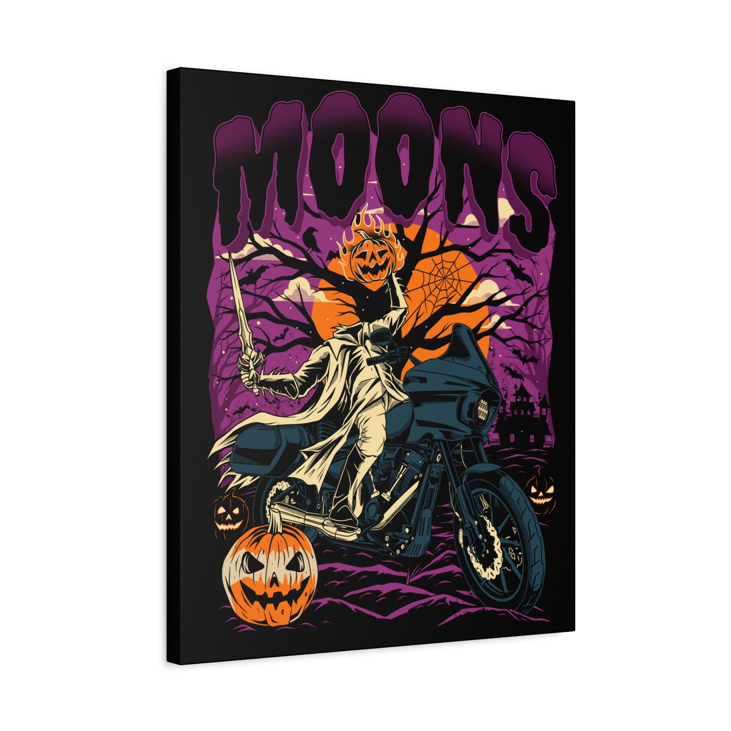 MOONSMC® 2024 Halloween Edition - FXLRST Headless Horsemen Graveyard Purple Canvas Wrap