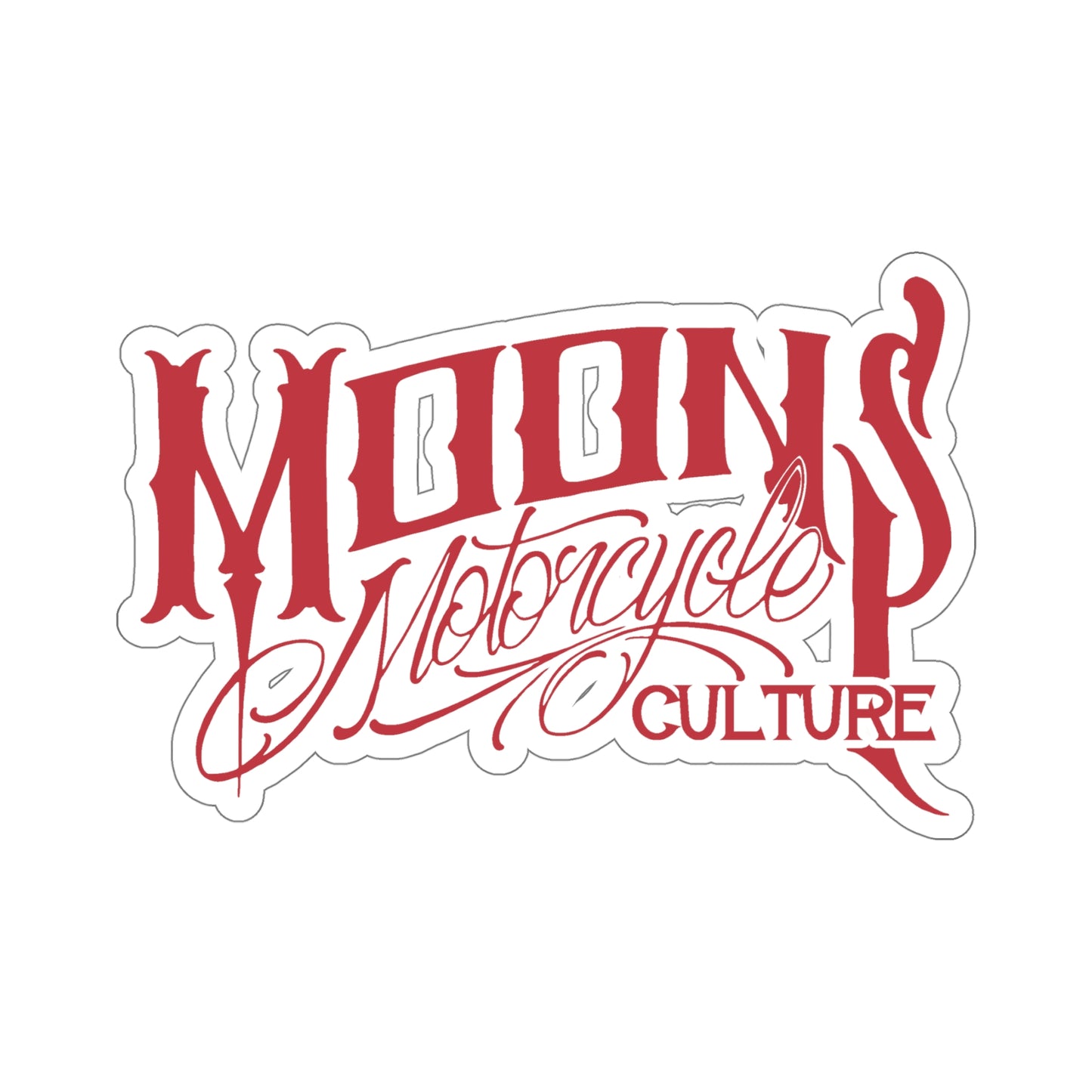 MOONSMC® OG Logo Red Die Cut Sticker