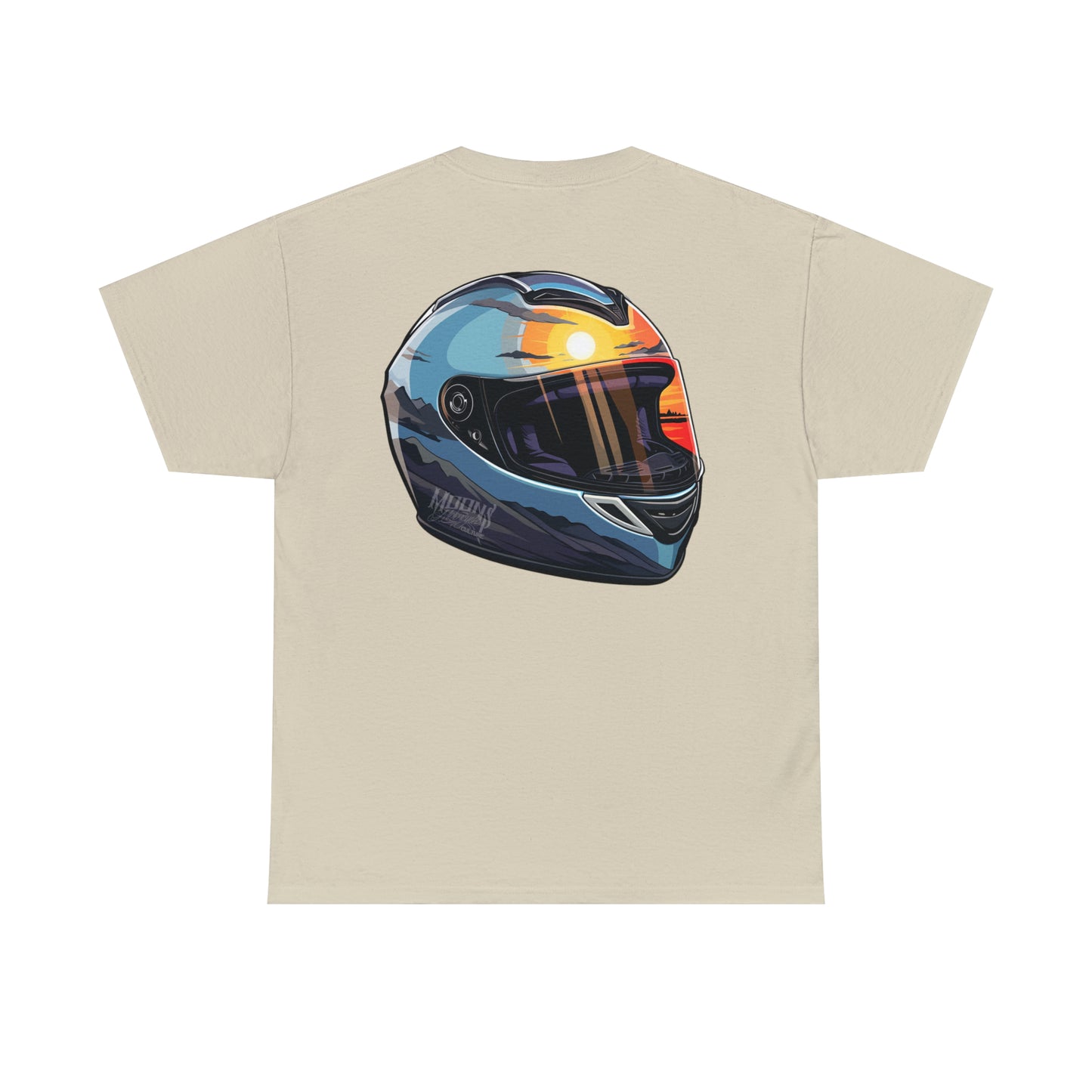 MOONSMC® Sunset Helmet Heavy Cotton T-Shirt