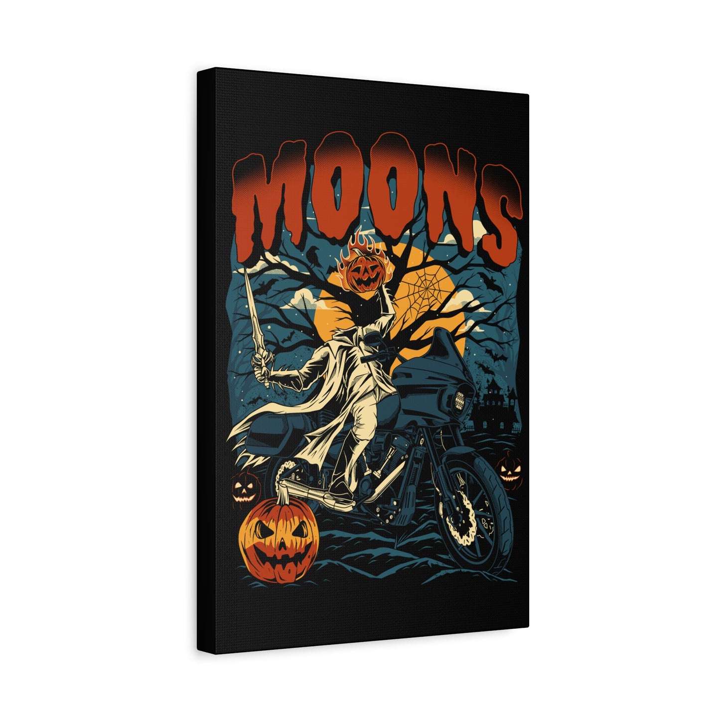 MOONSMC® 2024 Halloween Edition - FXLRST Headless Horsemen Graveyard Indigo Canvas Wrap