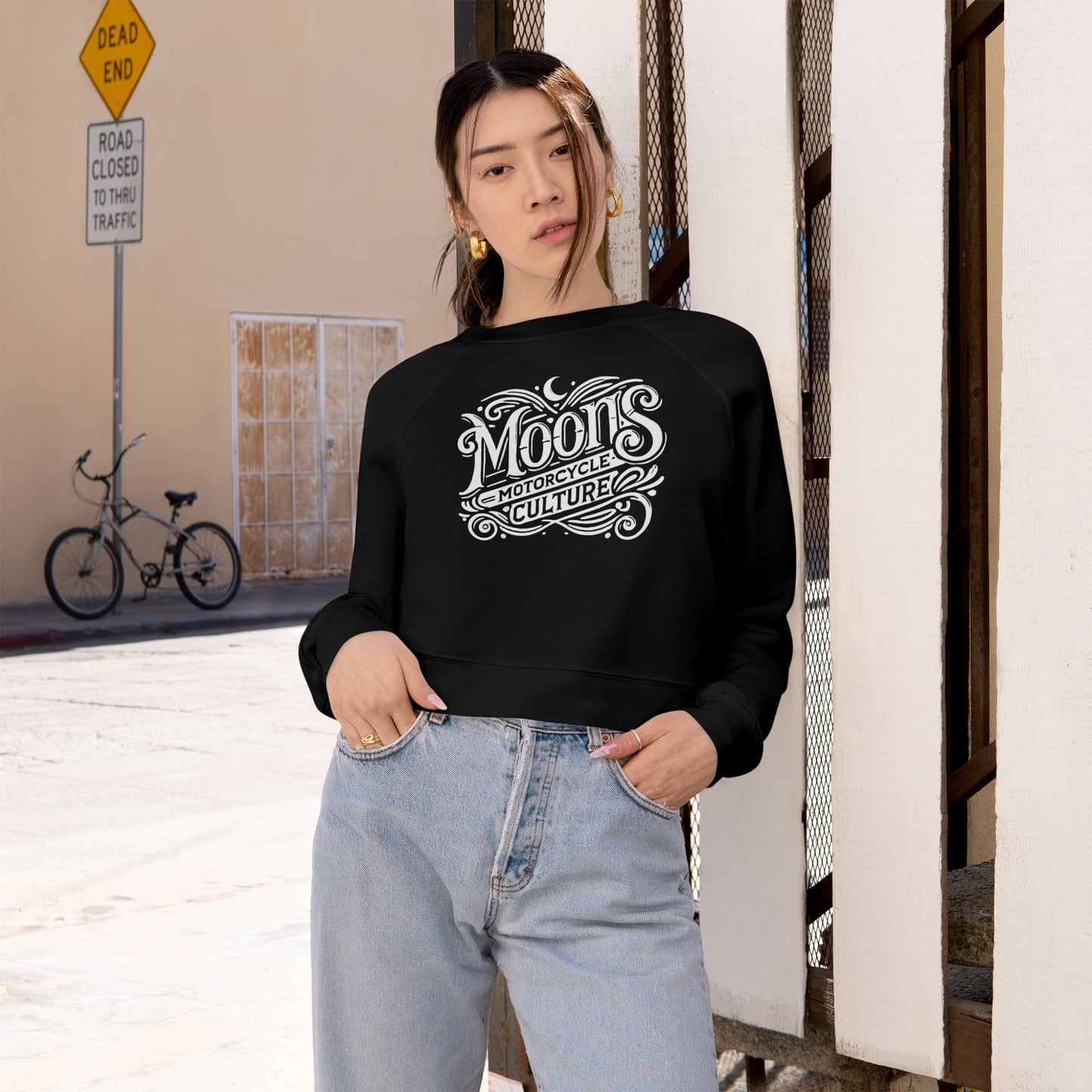 MOONSMC® "The Saloon" Women's Cropped Fleece Pullover