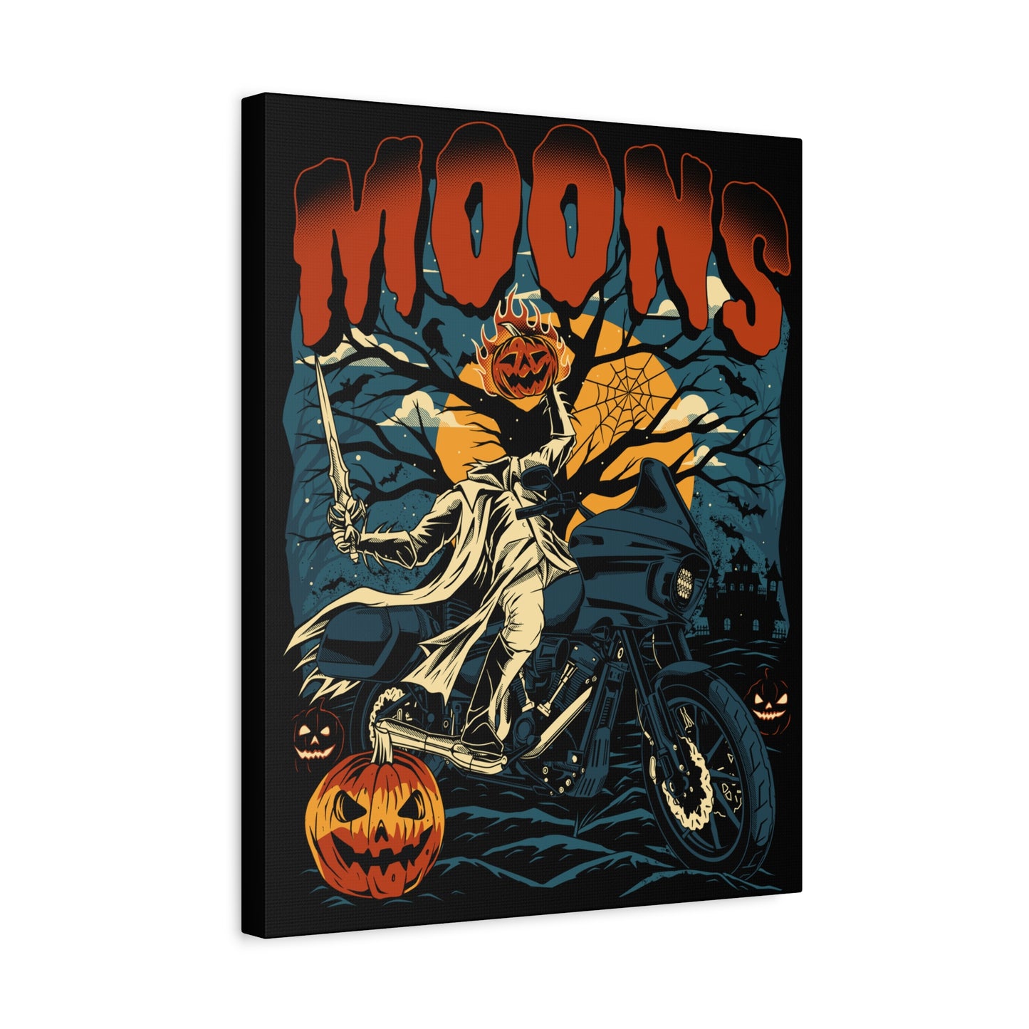 MOONSMC® 2024 Halloween Edition - FXLRST Headless Horsemen Graveyard Indigo Canvas Wrap