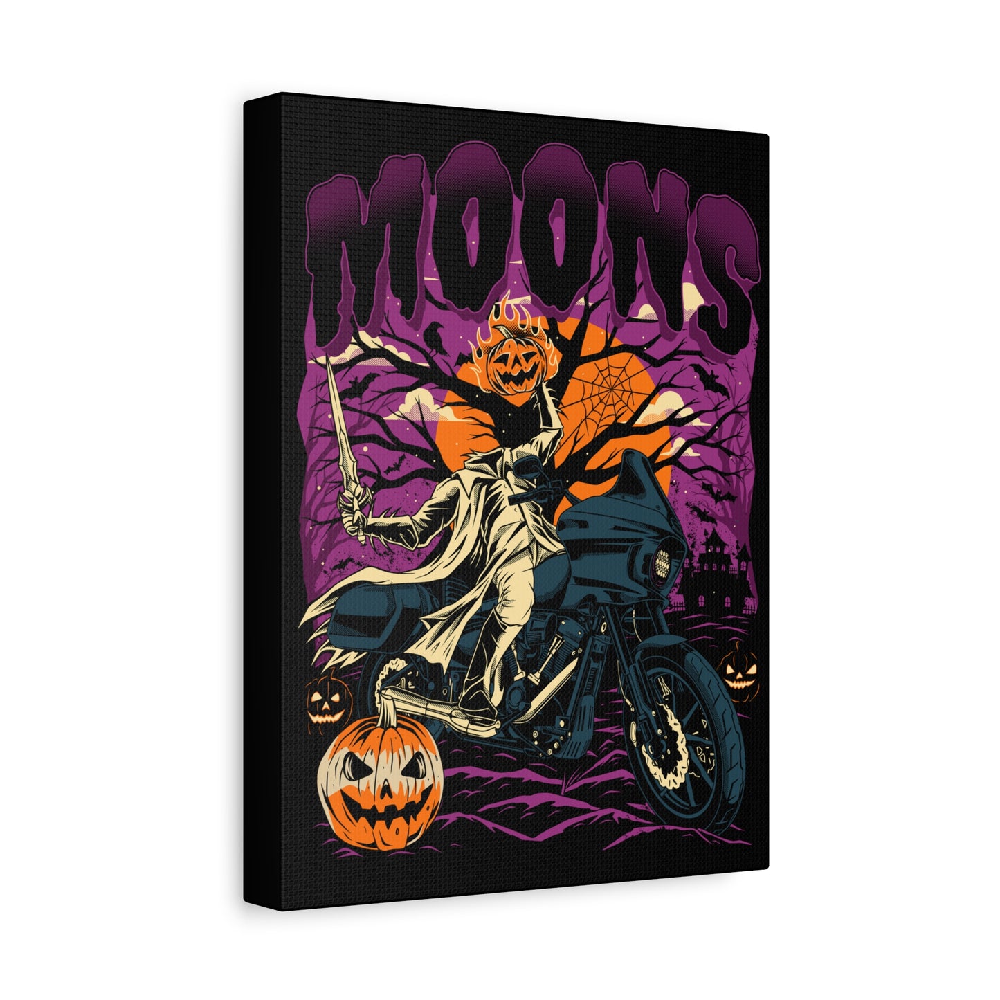 MOONSMC® 2024 Halloween Edition - FXLRST Headless Horsemen Graveyard Purple Canvas Wrap