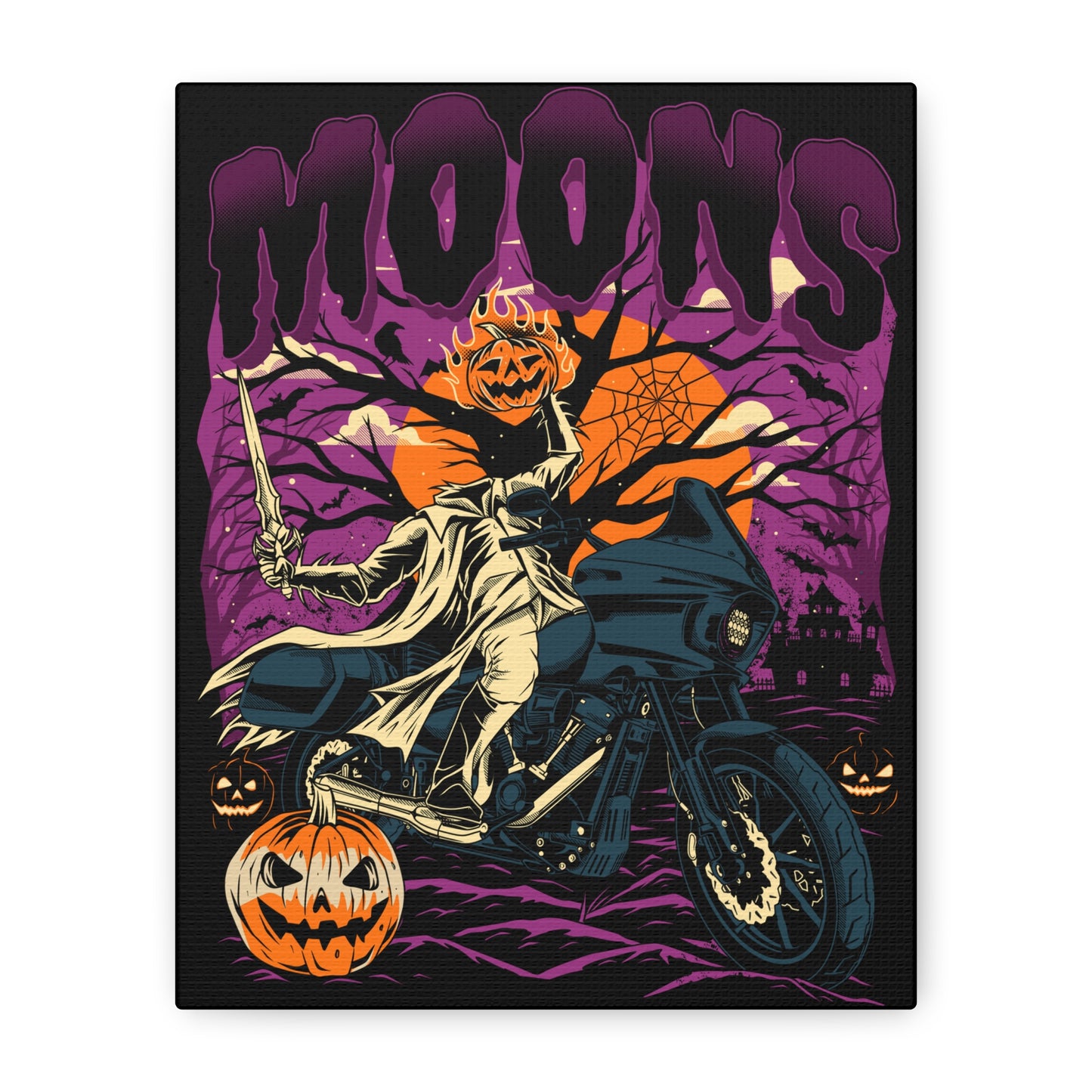 MOONSMC® 2024 Halloween Edition - FXLRST Headless Horsemen Graveyard Purple Canvas Wrap