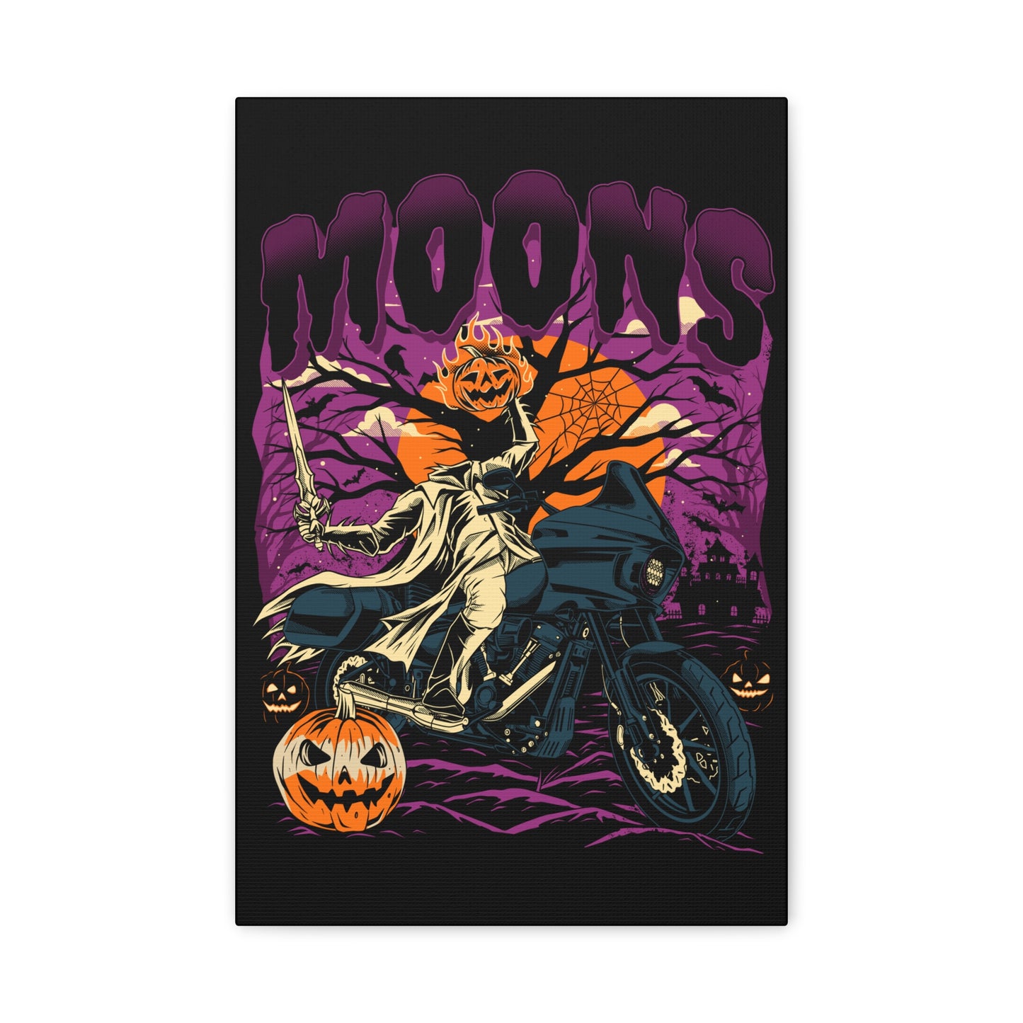 MOONSMC® 2024 Halloween Edition - FXLRST Headless Horsemen Graveyard Purple Canvas Wrap