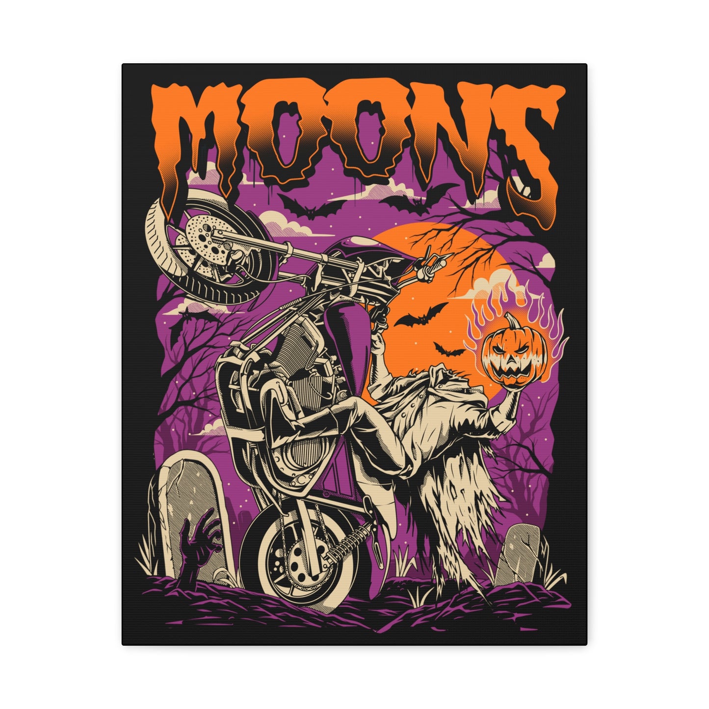 MOONSMC® FXR Headless Horsemen Graveyard Wheelie Canvas Wrap Purple