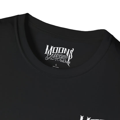 MOONSMC OG Logo T-Shirt: close-up of the black neckline and printed neck label.