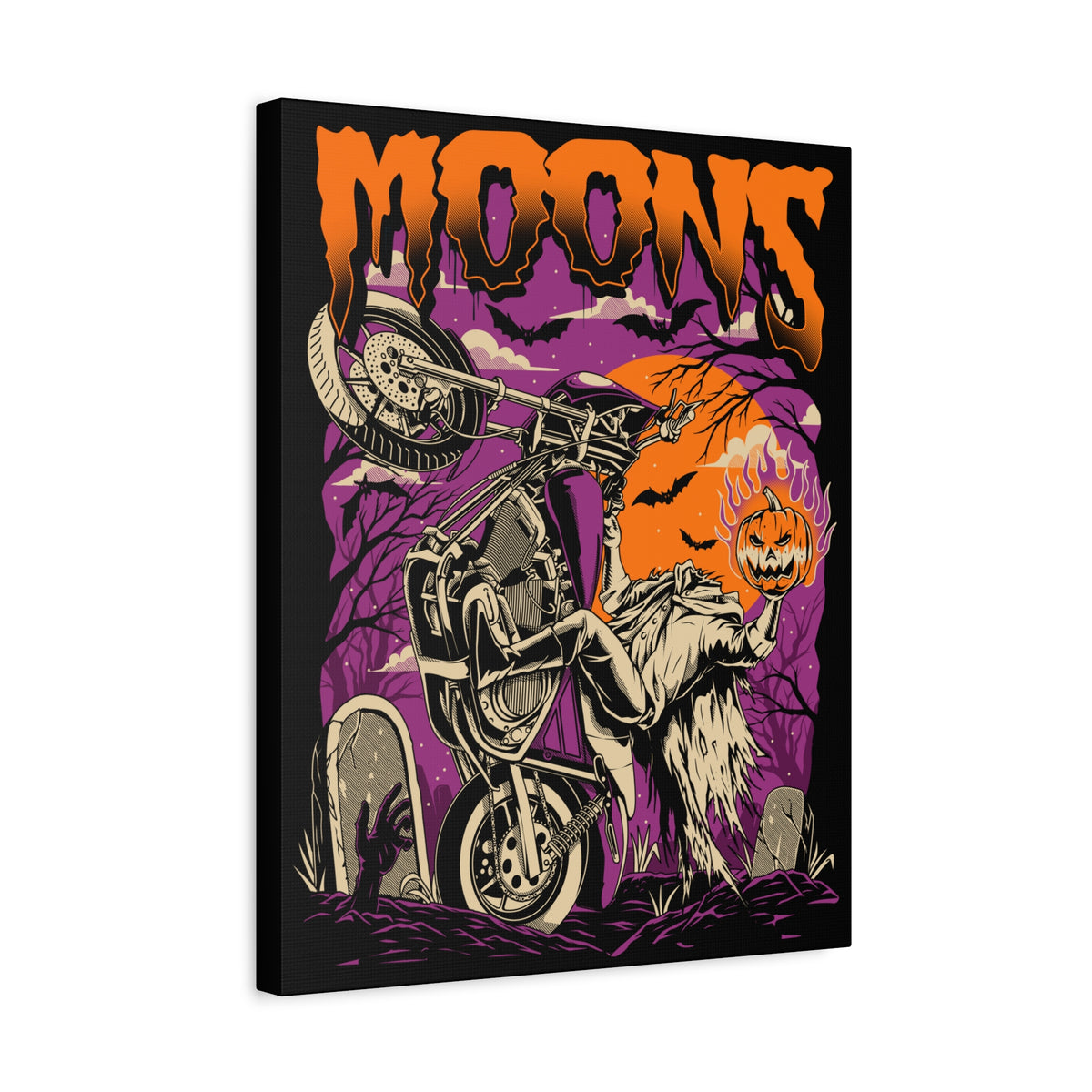 MOONSMC® FXR Headless Horsemen Graveyard Wheelie キャンバス ラップ パープル