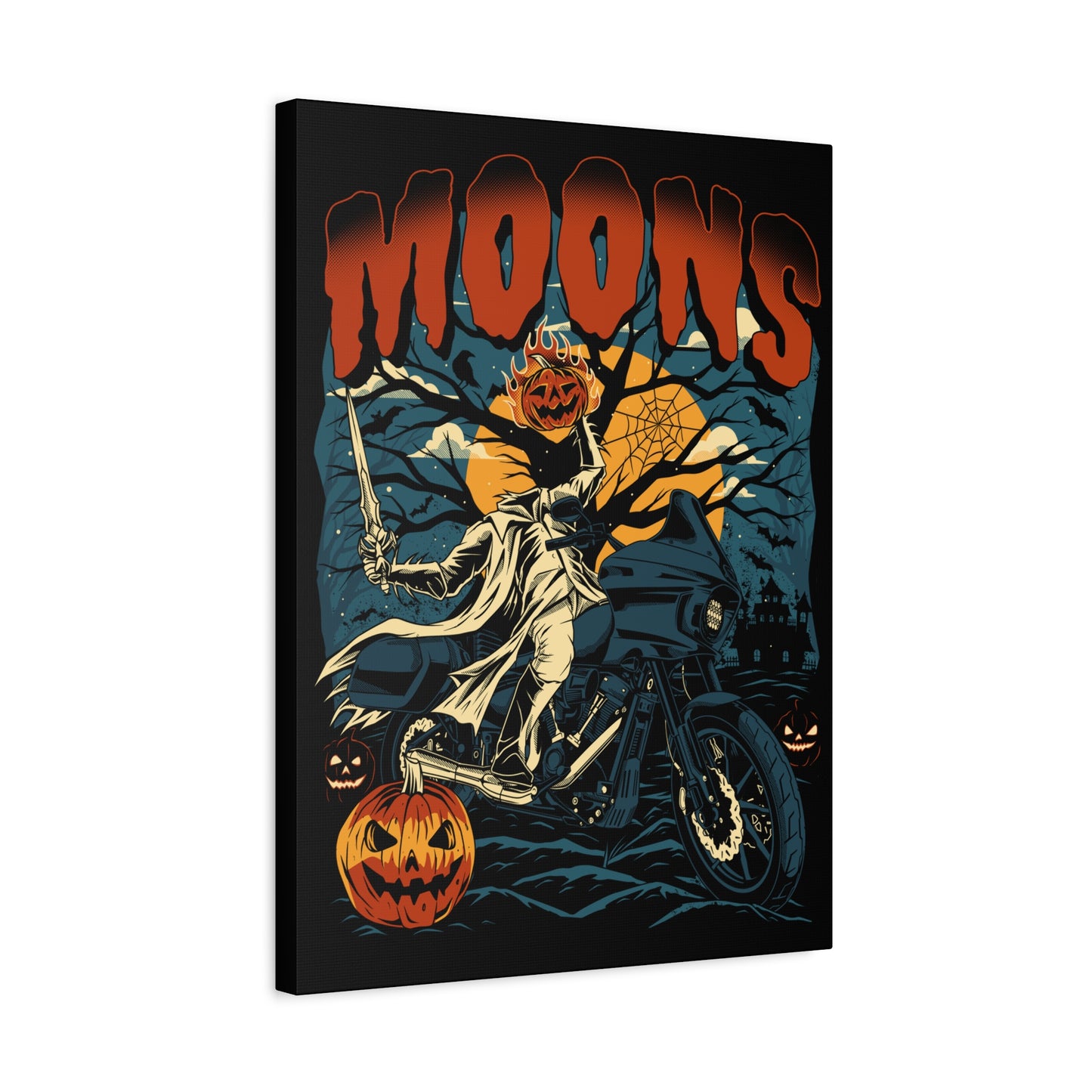 MOONSMC® 2024 Halloween Edition - FXLRST Headless Horsemen Graveyard Indigo Canvas Wrap