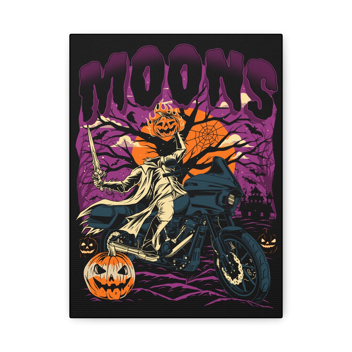 MOONSMC® 2024 Halloween Edition - FXLRST Headless Horsemen Graveyard Purple Canvas Wrap