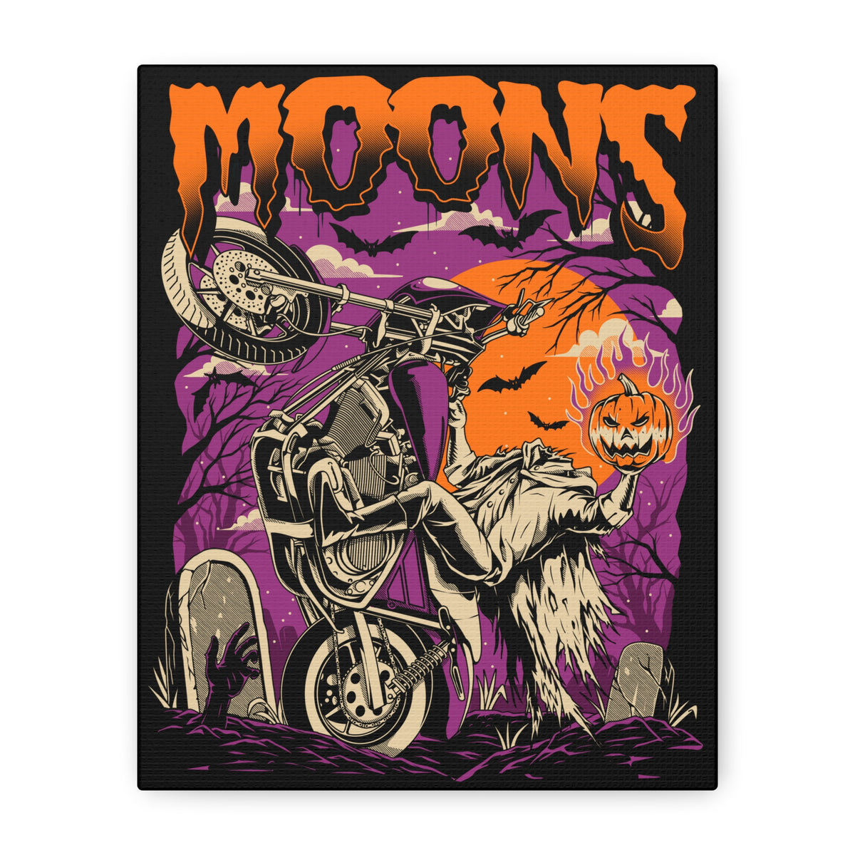 MOONSMC® FXR Headless Horsemen Graveyard Wheelie キャンバス ラップ パープル