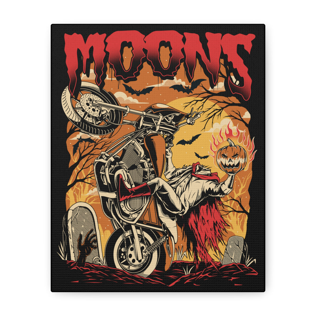 MOONSMC® FXR Headless Horsemen Graveyard Wheelie Canvas Wrap Red