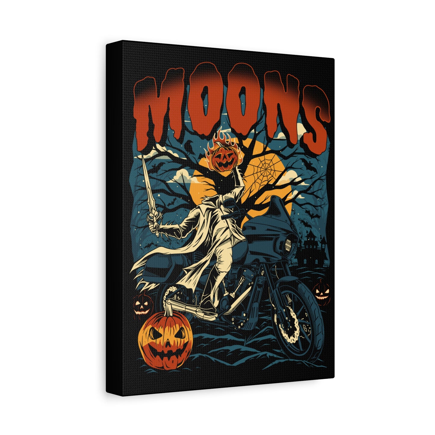 MOONSMC® 2024 Halloween Edition - FXLRST Headless Horsemen Graveyard Indigo Canvas Wrap