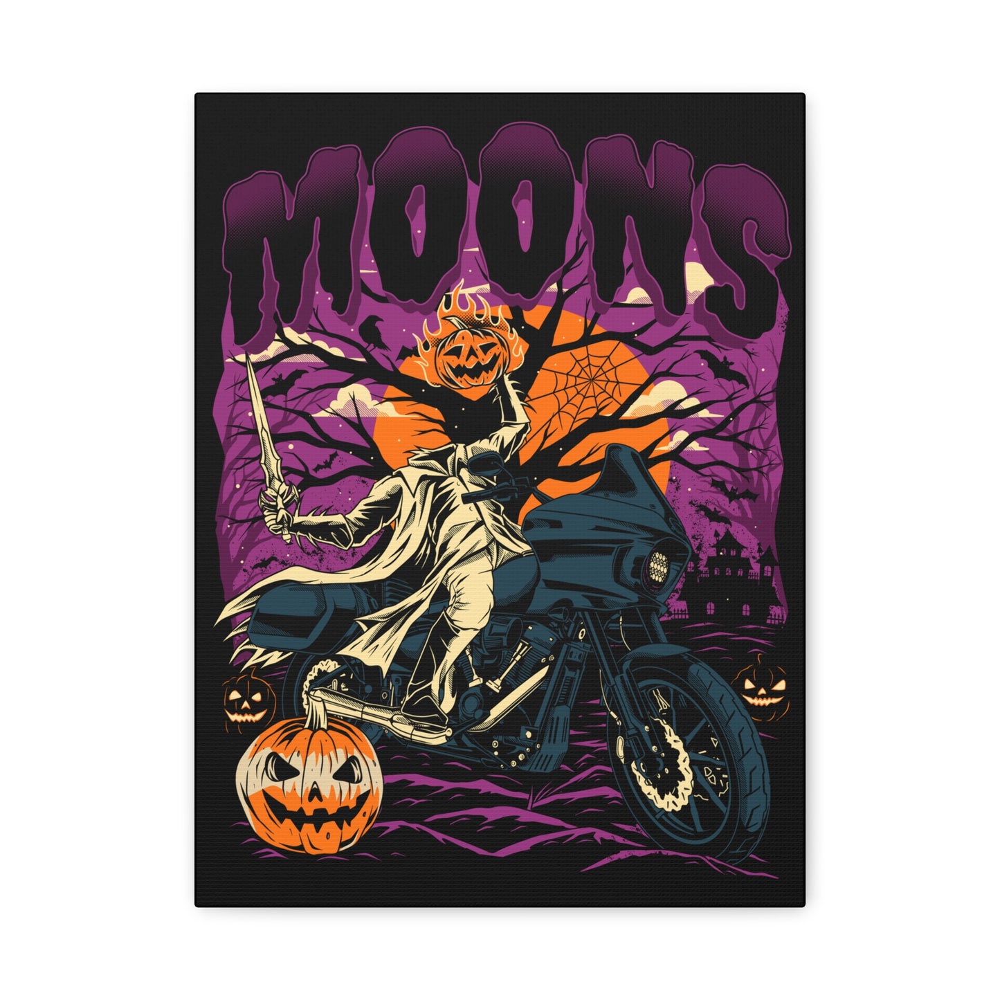 MOONSMC® 2024 Halloween Edition - FXLRST Headless Horsemen Graveyard Purple Canvas Wrap