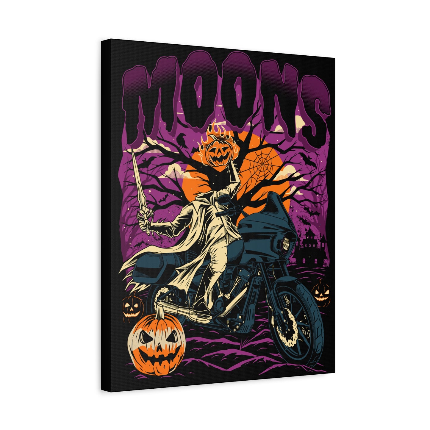 MOONSMC® 2024 Halloween Edition - FXLRST Headless Horsemen Graveyard Purple Canvas Wrap