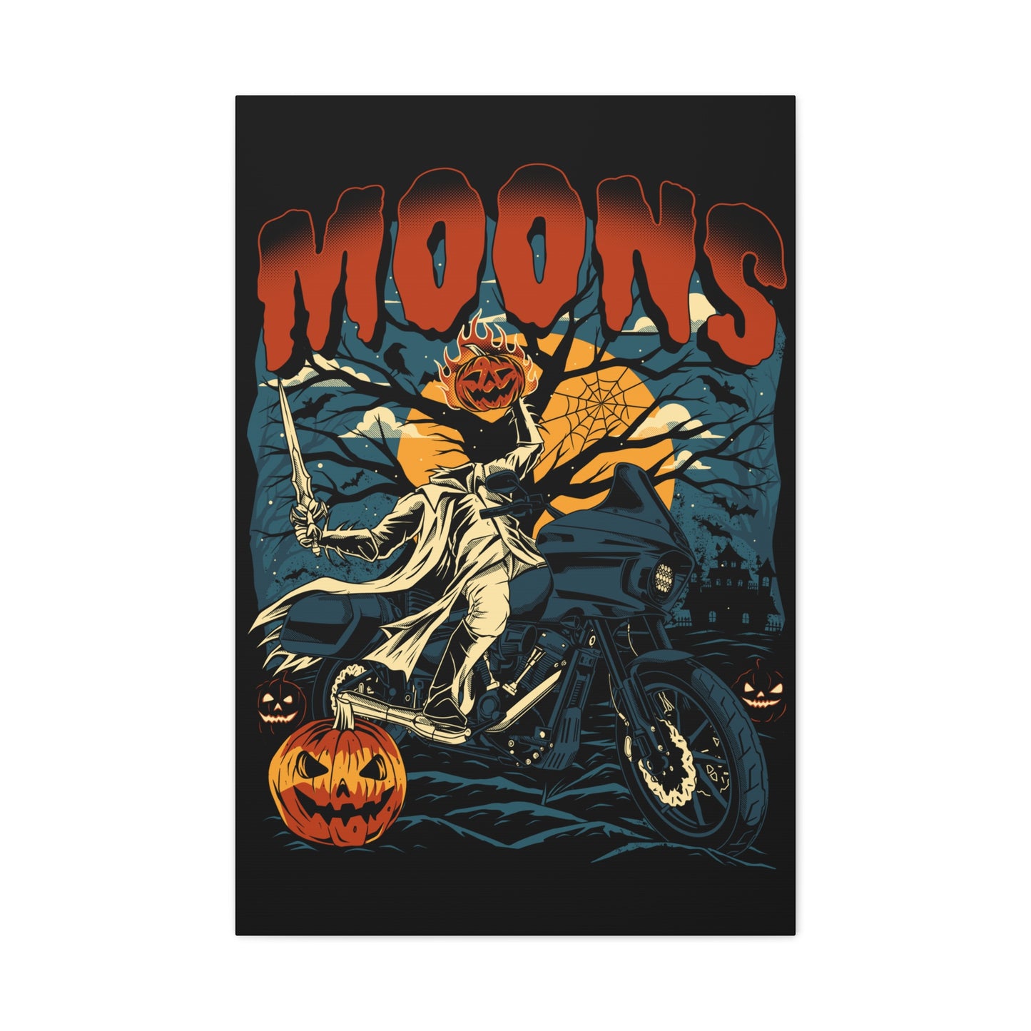 MOONSMC® 2024 Halloween Edition - FXLRST Headless Horsemen Graveyard Indigo Canvas Wrap