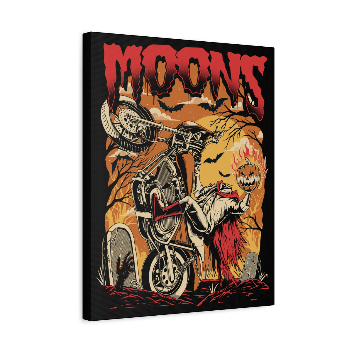 MOONSMC® FXR Headless Horsemen Graveyard Wheelie Canvas Wrap Red