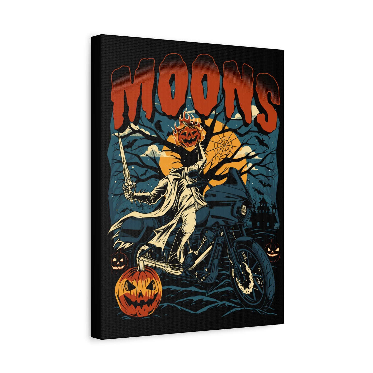 MOONSMC® 2024 Halloween Edition - FXLRST Headless Horsemen Graveyard Indigo Canvas Wrap