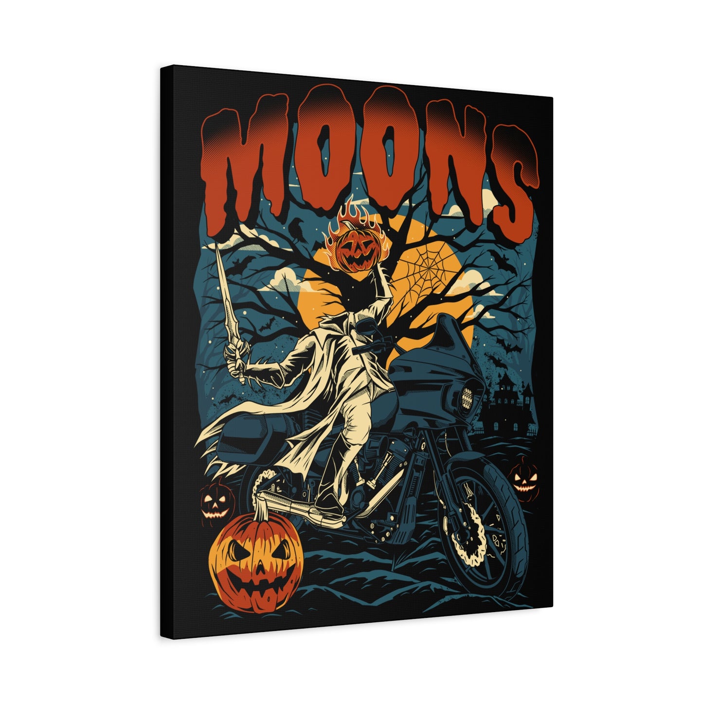 MOONSMC® 2024 Halloween Edition - FXLRST Headless Horsemen Graveyard Indigo Canvas Wrap