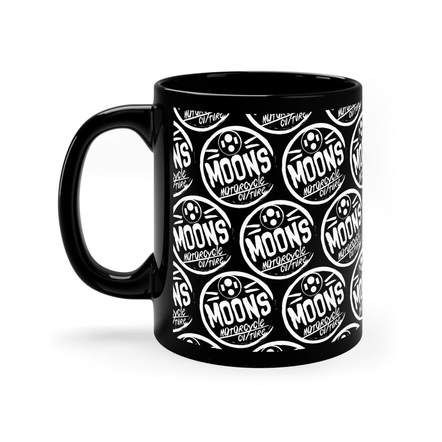 MOONSMC® Headlight Circle Logo 11oz Black Mug