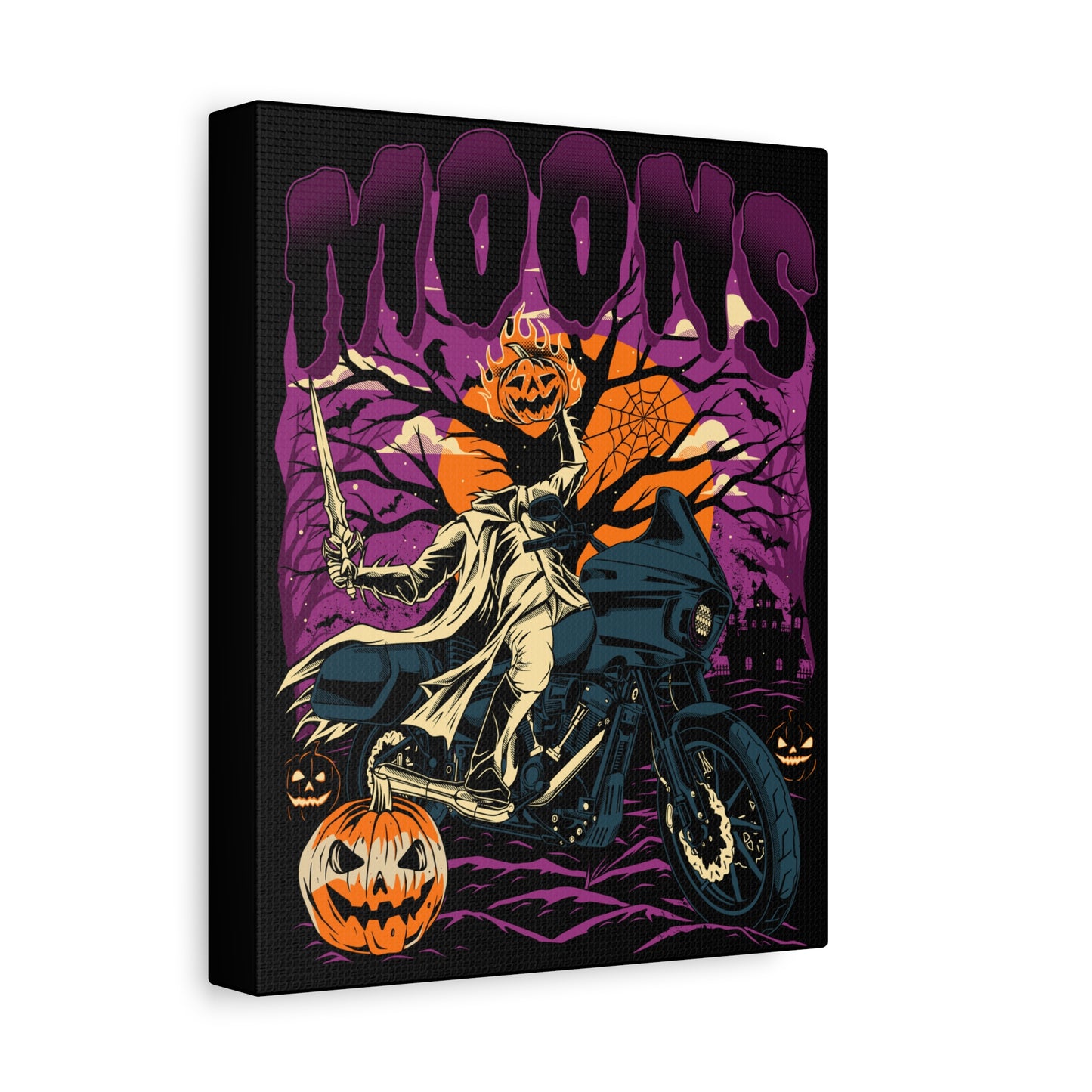 MOONSMC® 2024 Halloween Edition - FXLRST Headless Horsemen Graveyard Purple Canvas Wrap