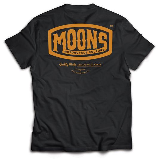 MOONSMC® Vintage Badge Black Heavy Cotton Shirt