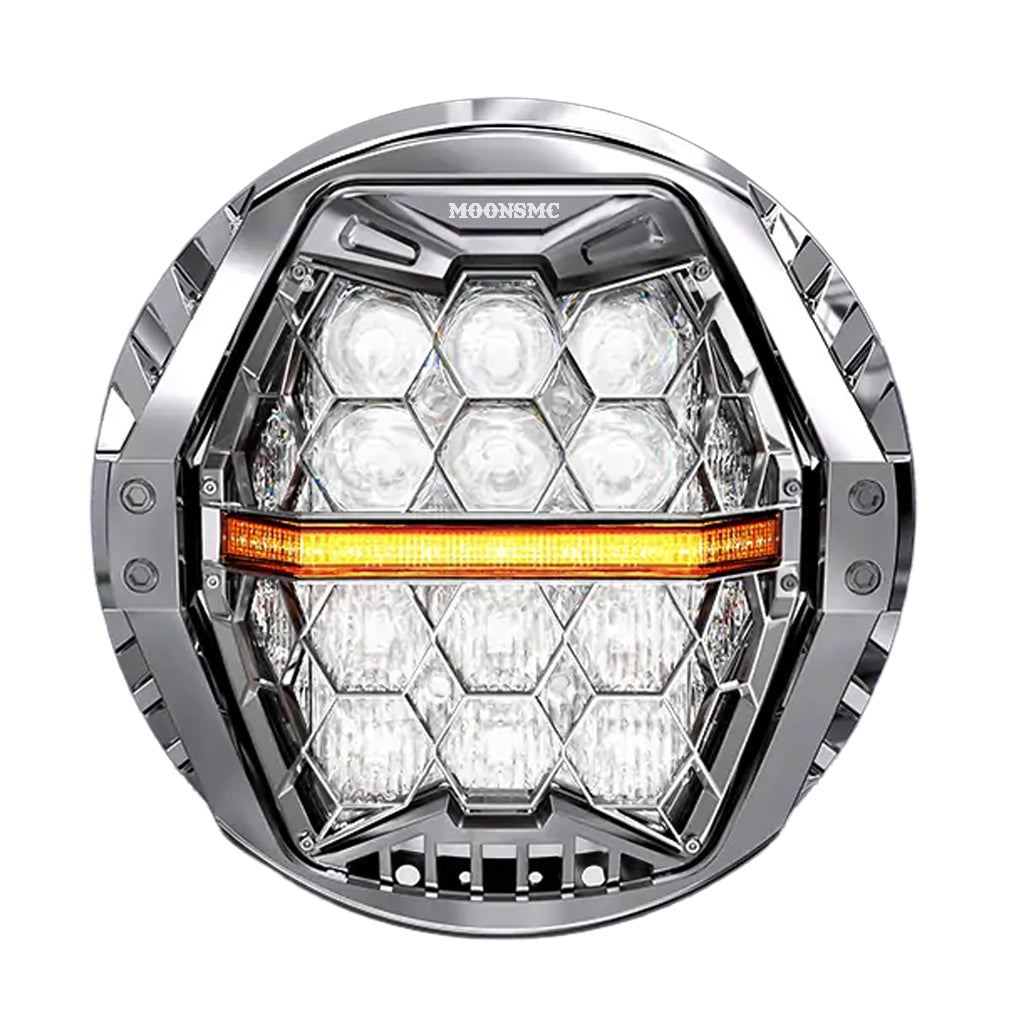 MOONSMC® 7" HexBeam Pro Series LED Headlight for Touring Models