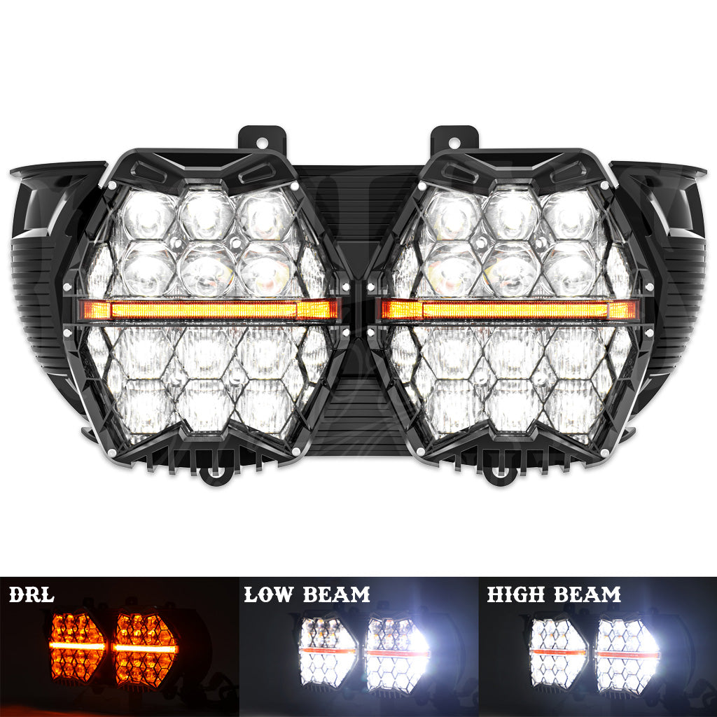 MOONSMC® HexBeam Pro Series Road Glide LED Headlight