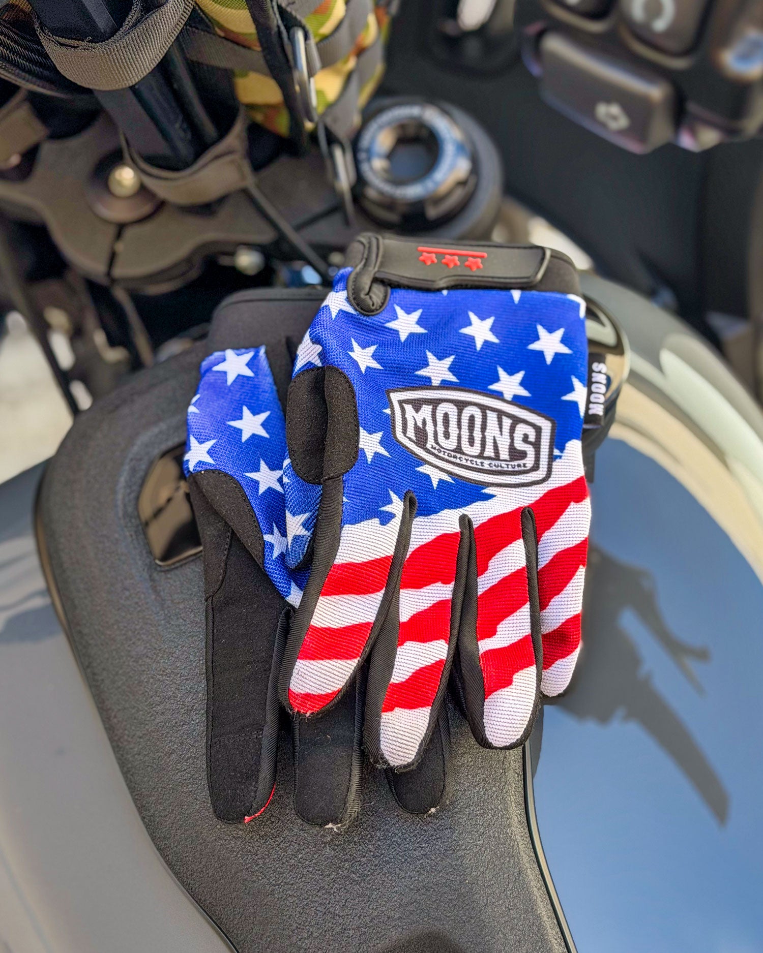 MOONSMC® MURICA - Red White & Blue Riding Gloves