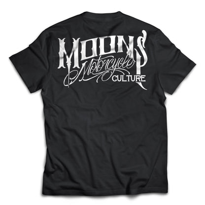 MOONSMC OG Logo T-Shirt: black tee showing the large white back logo.
