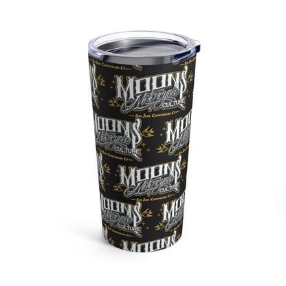 MOONSMC San Juan Capo Tumbler 20oz: alternate view of the repeating logo pattern.