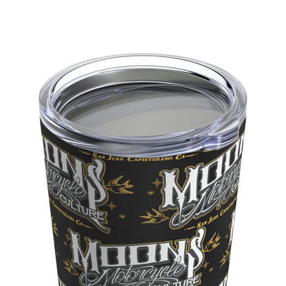 MOONSMC San Juan Capo Tumbler 20oz: close-up of the clear lid on the logo tumbler.